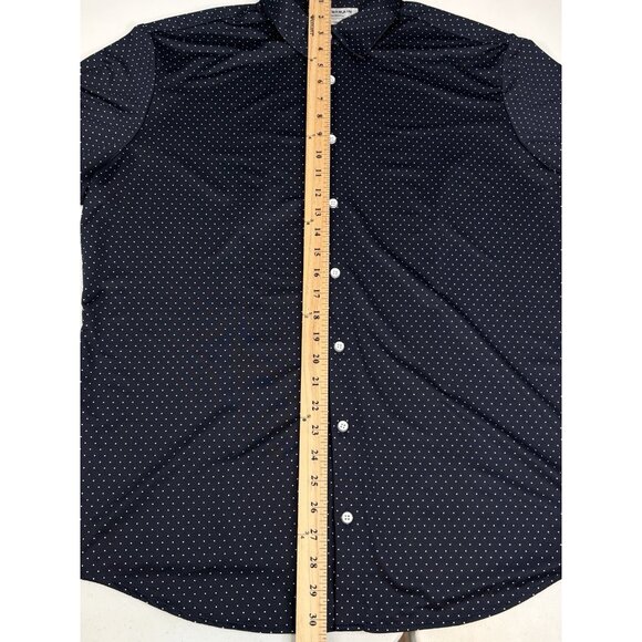 Mizzen + Main Spinnaker Button Down Short Sleeve Men’s XL Trim Navy Dot AOP - Picture 10 of 14